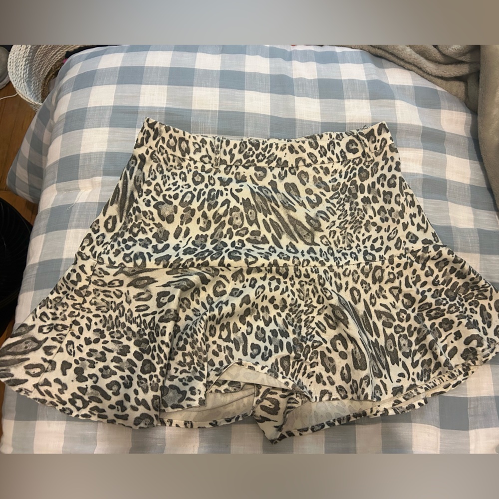 Leopard Print Skort